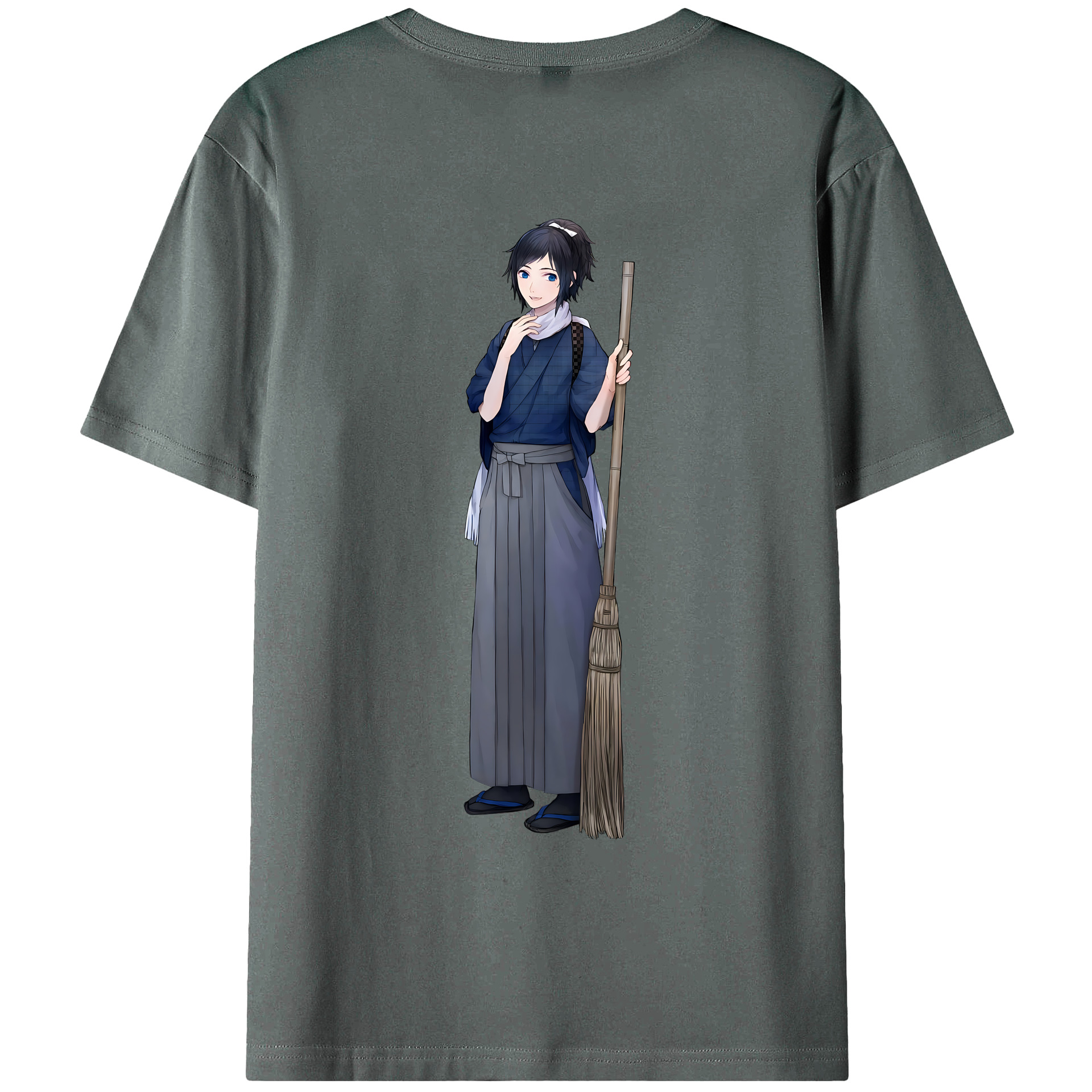 （画像用） 刀剣乱舞 Touken Ranbu 綿100％ メンズ半袖Tシャツ（バックプリント） 通気性